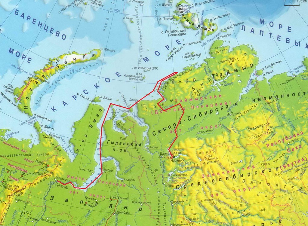 Самая южная часть сибири. Полуостров Таймыр на карте. Полуостров Ямал на карте. П-ов Таймыр на карте. Полуостров Таймыр Карское море.