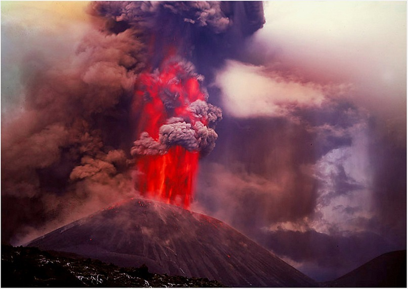 извержение Ключевского вулкана